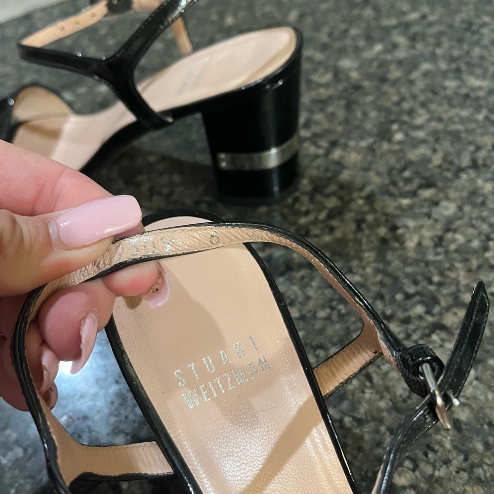 Stuart Weitzman Patent Block Sandals - image 6